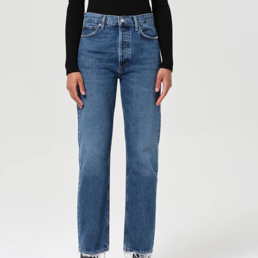 Agolde Women's Classic Blue High Rise Jeans